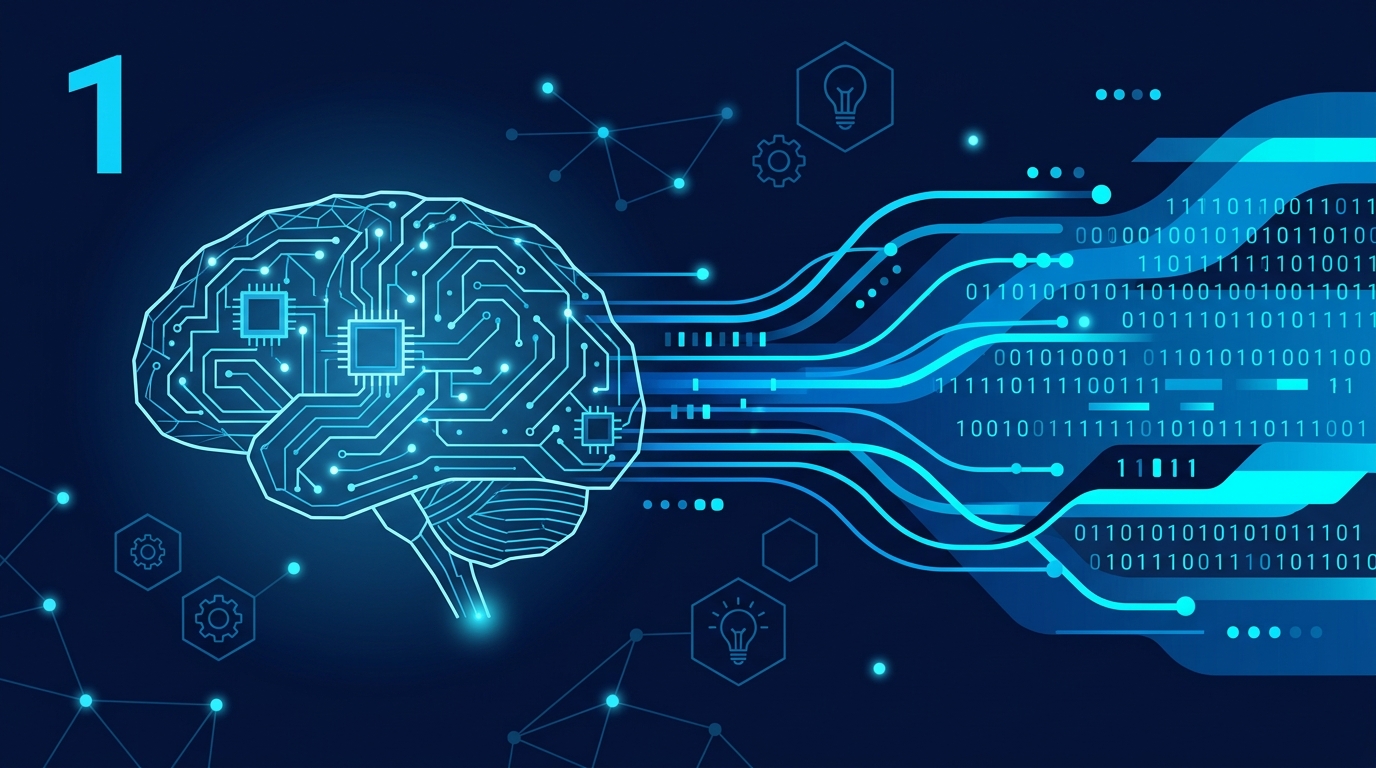 Chapter 1: The Nature of AI — a glowing circuit-brain illustration