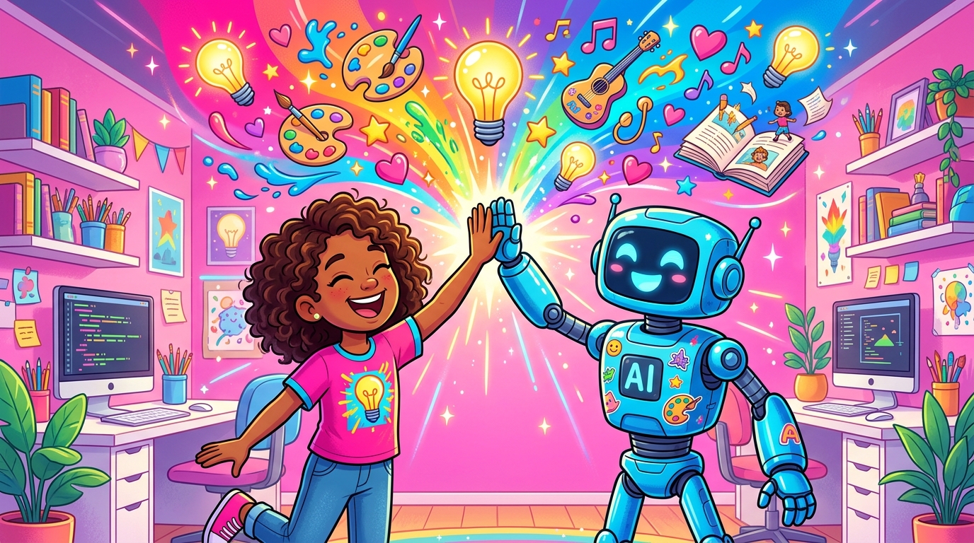 Chapter 4: The Ultimate Team-Up — kid and robot high-fiving